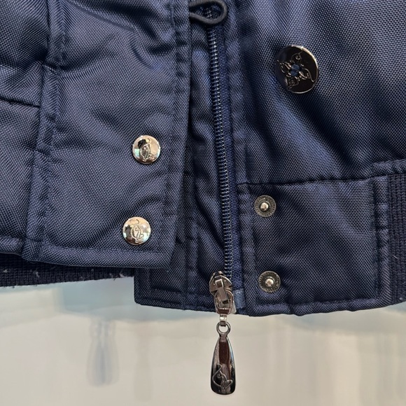 🔵 Vintage Y2K Baby Phat Blue Hooded Bomber Puffer Jacket Size XL - Picture 5 of 13